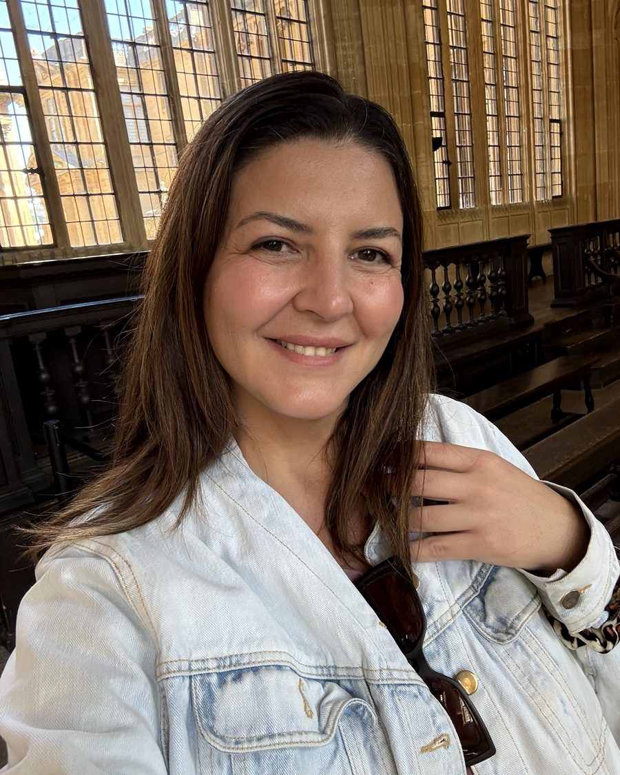 Kateryna Bannikova in the Divinity School, Bodleian Library, Oxford